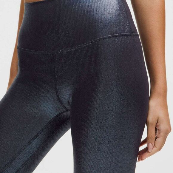 Lululemon Align High-Rise Ribbed Pant 28" Shine Black Night-Size 4 NWT - Picture 5 of 11